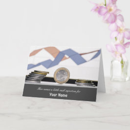 Tarjeta Aquí viene una pequeña inyección de dinero para us