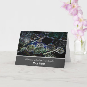 Tarjeta Aquí viene una pequeña inyección de dinero para us