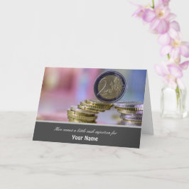 Tarjeta Aquí viene una pequeña inyección de dinero para us