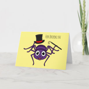 Tarjeta Araña cortada en el personalizado del sombrero sup