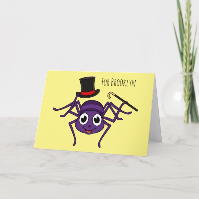 Tarjeta Araña cortada en el personalizado del sombrero sup (Anverso)