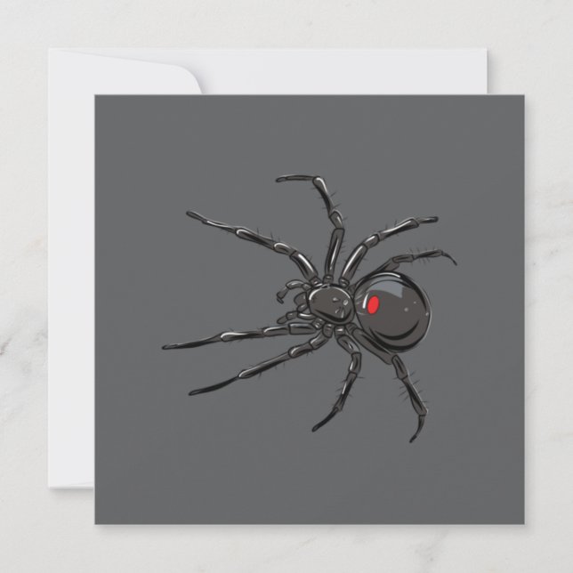 Tarjeta Araña de viuda negra arte original de dibujo (Anverso)