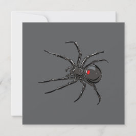 Tarjeta Araña de viuda negra arte original de dibujo