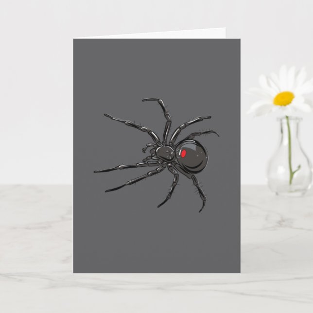 Tarjeta Araña de viuda negra arte original de dibujo (Planta pequeña)