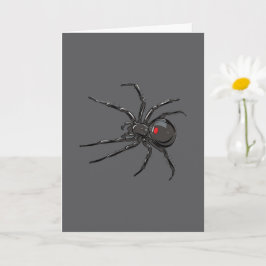 Tarjeta Araña de viuda negra arte original de dibujo