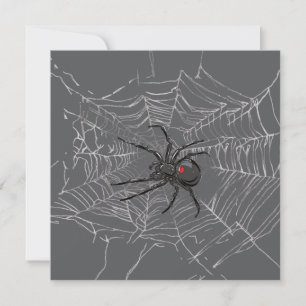 Tarjeta Araña De Viuda Negra Y Arte De Dibujo De Spiderweb