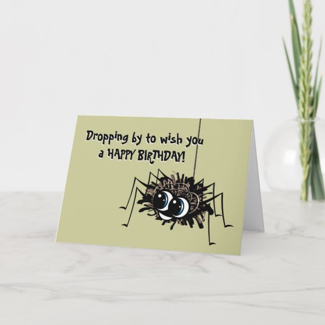 Tarjeta Araña del feliz cumpleaños (Anverso)