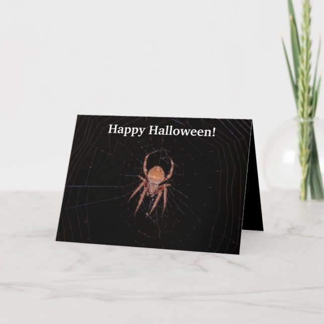 Tarjeta araña Halloween (Anverso)