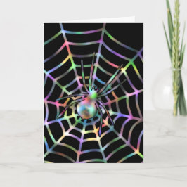 Tarjeta Araña negra en la Web Halloween