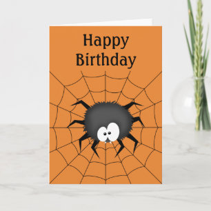 Tarjeta Araña, Telaraña, Feliz Cumpleaños