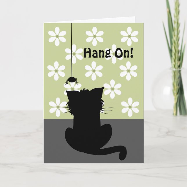 Tarjeta Araña y gato (Anverso)