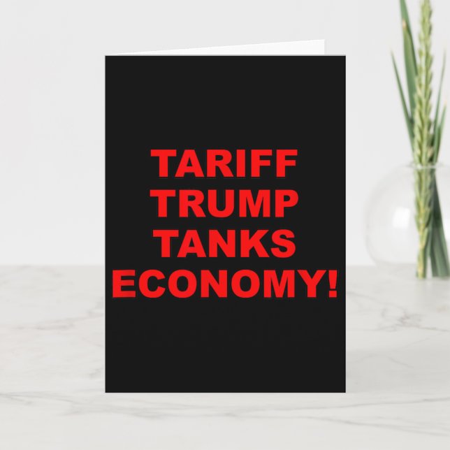 Tarjeta Arancel Trump hunde la economía  (Anverso)