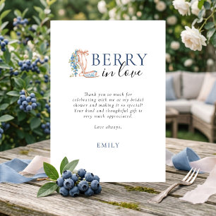 Tarjeta Arándano Berry In Love Agradecimiento de Despedida