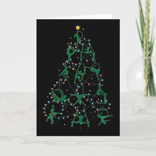 Tarjeta Árbol aéreo de Navidad festivo