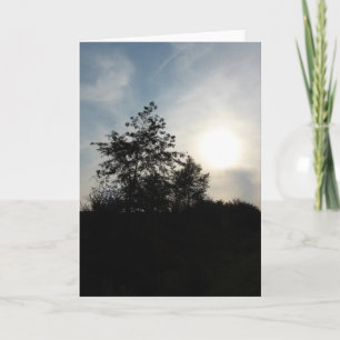Tarjeta Árbol al Atardecer