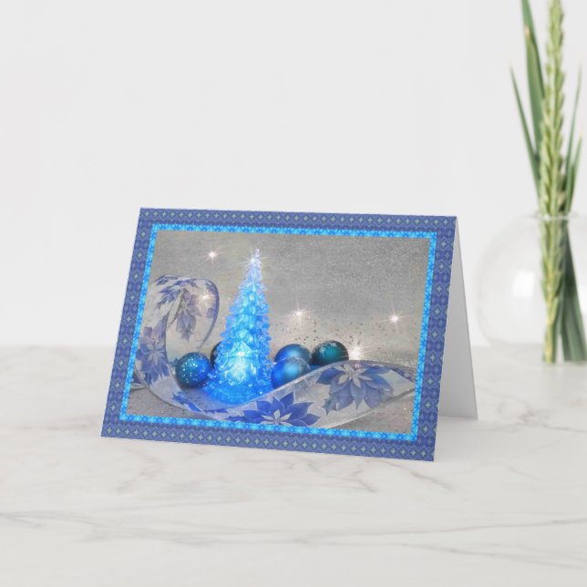 Tarjeta Árbol azul confinado (Anverso)