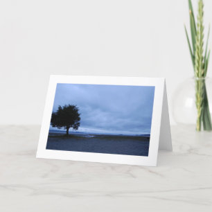 Tarjeta árbol - blanco dentro