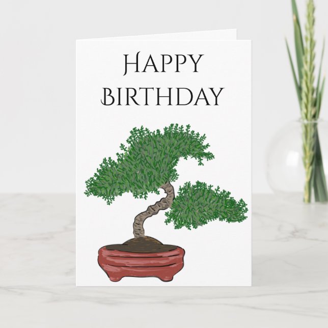 Tarjeta Árbol Bonsai japonés personalizado (Anverso)