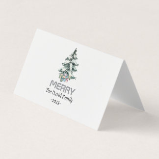 Tarjeta Arbol botánico de pino de nieve de cereza