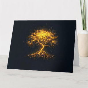 Tarjeta Árbol brillante de la vida - místico y encantador