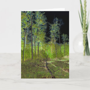 Tarjeta Árbol caído: Foto alterada de la escena del bosque