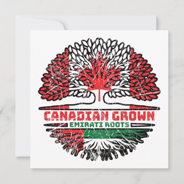 Tarjeta Árbol canadiense de Emiratos Árabes Unidos (Anverso)