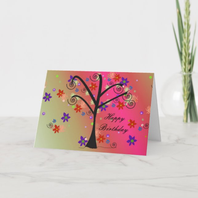 Tarjeta Árbol caprichoso (Anverso)