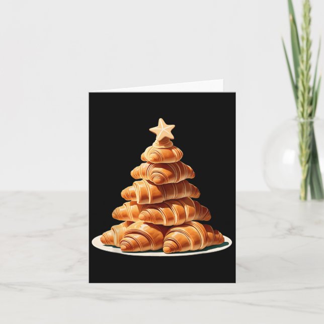 Tarjeta Árbol croissant de Navidad (Anverso)