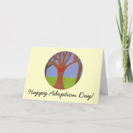 Tarjeta Árbol de adopción feliz día de adopción!