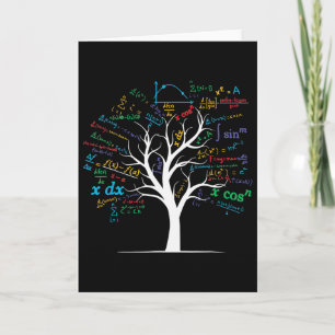 Tarjeta Árbol de álgebra de cálculo divertido profesor de
