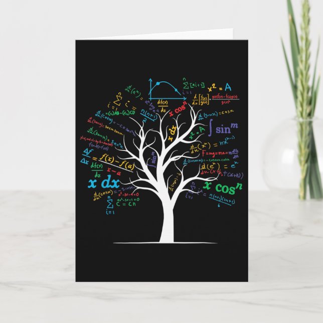 Tarjeta Árbol de álgebra de cálculo divertido profesor de  (Anverso)