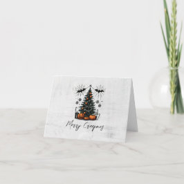 Tarjeta Árbol de calabaza festivo