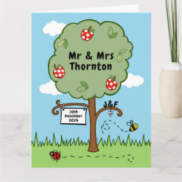 Tarjeta Árbol de celebración Boda personalizado