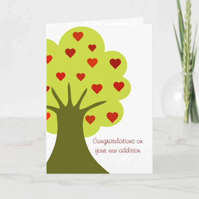 Tarjeta Árbol de corazones (Anverso)
