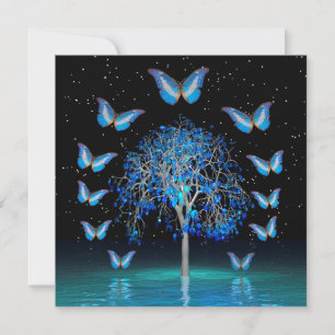 Tarjeta Árbol de cristal de mariposa