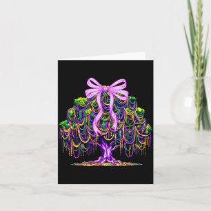 Tarjeta Árbol de cuentas de Mardi Gras Carnaval Nueva Orle