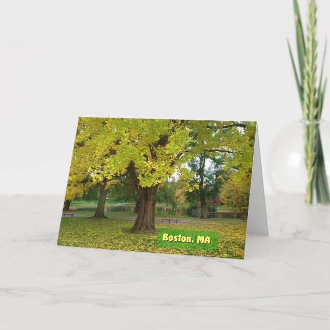 Tarjeta Árbol de guijarros amarillo (Anverso)