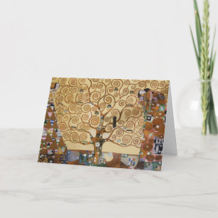 Tarjeta Árbol de Gustavo Klimt de la vida