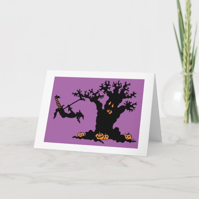 Tarjeta Árbol de Halloween (Anverso)