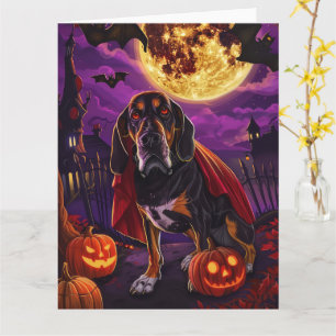 Tarjeta Árbol de Halloween Walker Vampiro Calabazas Espant