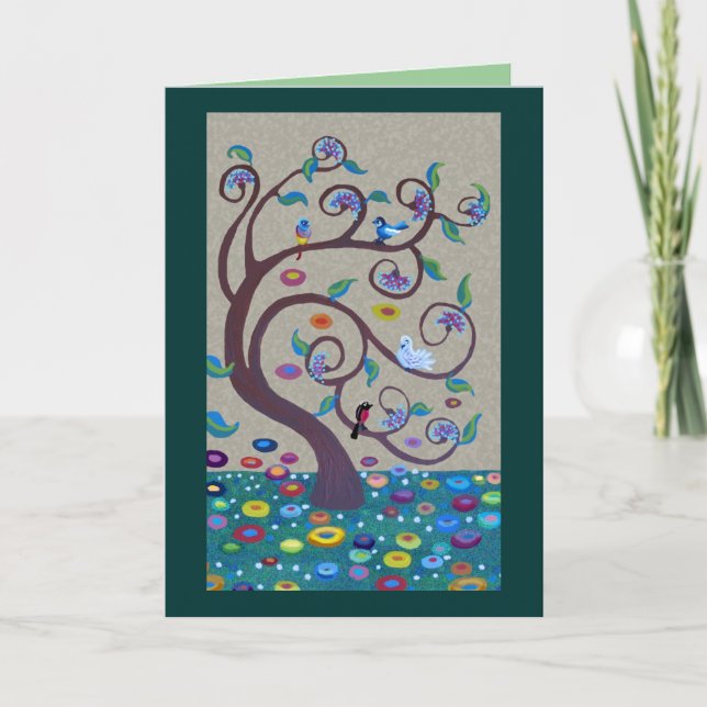 Tarjeta Árbol de Klimt (Anverso)