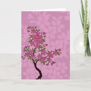 Tarjeta Árbol de la flor de cerezo