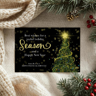Tarjeta Árbol de la Temporada de Navidad Nombre de Negocio