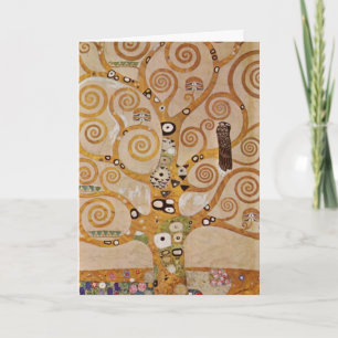 Tarjeta Árbol de la Vida de Gustav Klimt, Art Nouveau esti