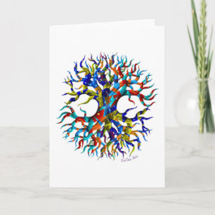 Tarjeta Árbol de la vida en blanco