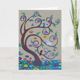 Tarjeta Árbol de la vida - estilo Art Nouveau