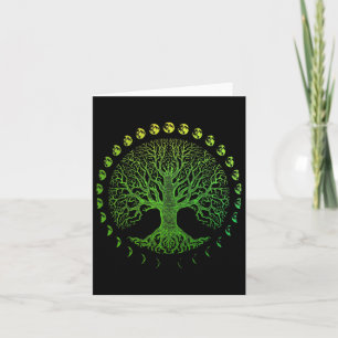 Tarjeta Árbol de la Vida Fases del Regalo de la Luna - Día