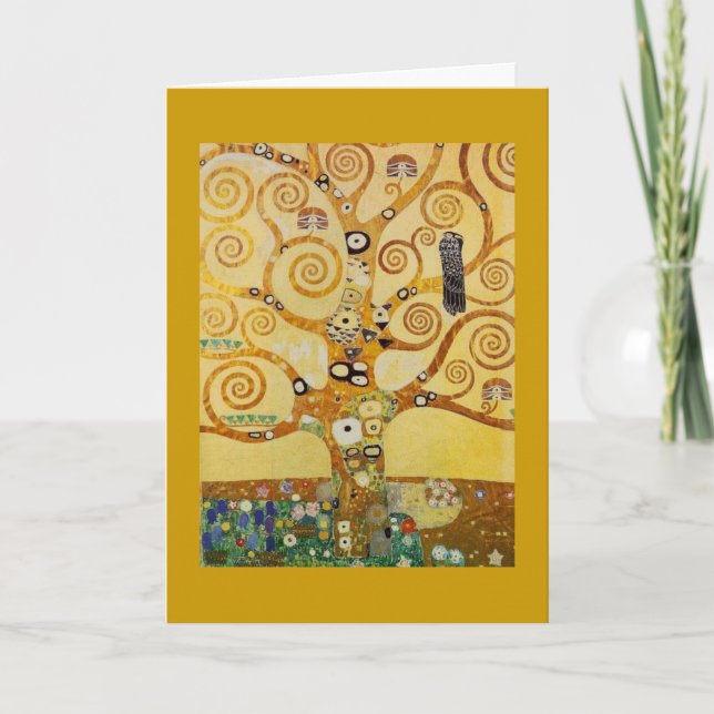 Tarjeta Árbol de la Vida por Klimt (Anverso)