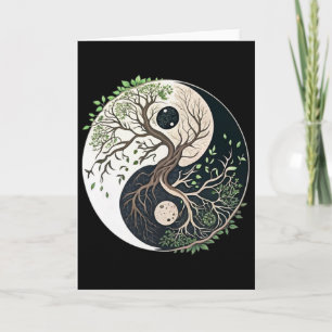Tarjeta Árbol De La Vida Yin Yang Yoga Naturaleza Arte De 