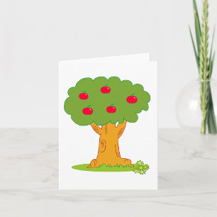 Tarjeta Árbol de manzanas rojas
